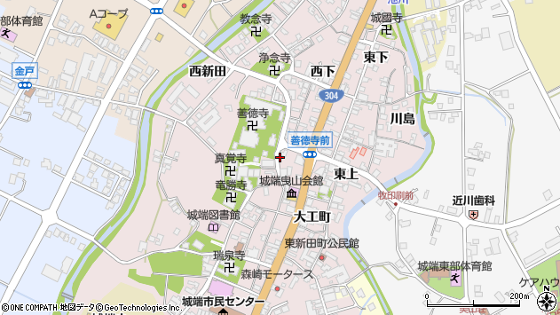〒939-1863 富山県南砺市城端西上の地図