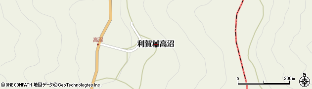 富山県南砺市利賀村高沼周辺の地図