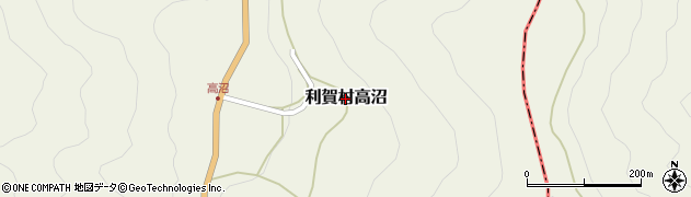富山県南砺市利賀村高沼周辺の地図