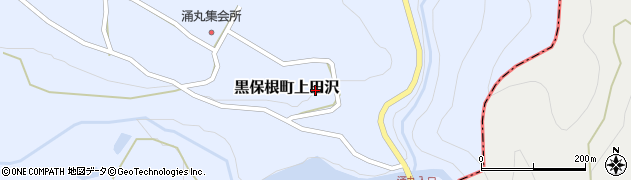 群馬県桐生市黒保根町上田沢周辺の地図