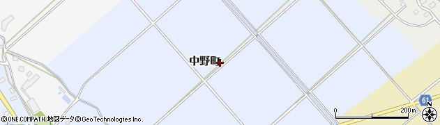 茨城県常陸太田市中野町周辺の地図