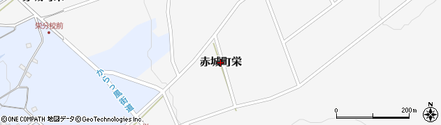群馬県渋川市赤城町栄周辺の地図
