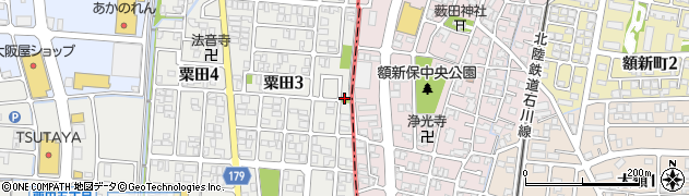 粟田2号緑地周辺の地図