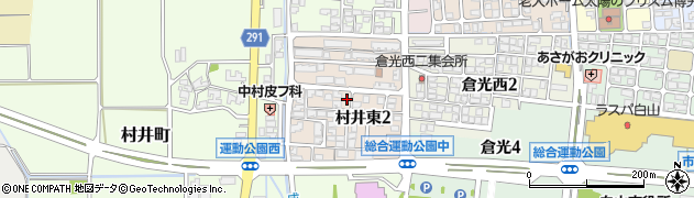 石川県白山市村井東周辺の地図