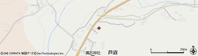 栃木県芳賀郡益子町芦沼874周辺の地図