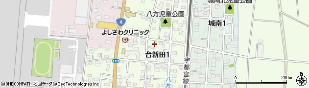 栃木県宇都宮市台新田周辺の地図