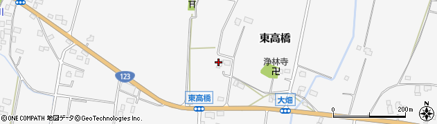 栃木県芳賀町（芳賀郡）東高橋周辺の地図