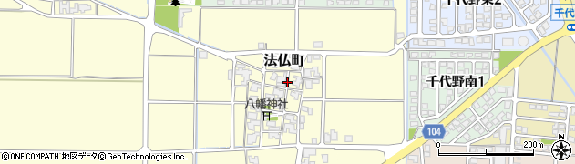 石川県白山市法仏町周辺の地図