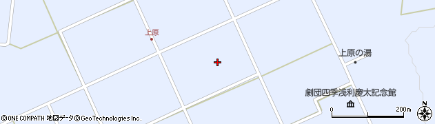 長野県大町市平上原周辺の地図