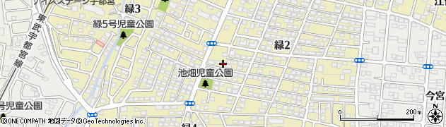 栃木県宇都宮市緑周辺の地図