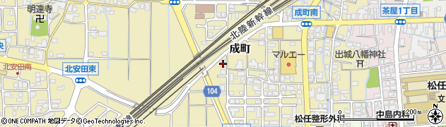 成町一区集会所周辺の地図
