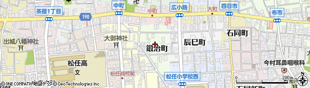 石川県白山市鍛治町周辺の地図
