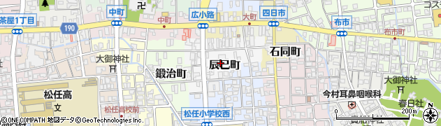 石川県白山市辰巳町周辺の地図