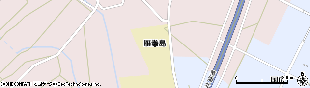 富山県南砺市雁巻島周辺の地図