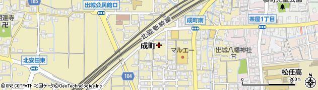 石川県白山市成町周辺の地図