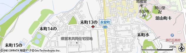 石川県金沢市末町（１３の）周辺の地図