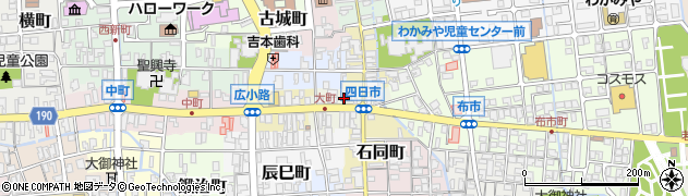 石川県白山市四日市町周辺の地図