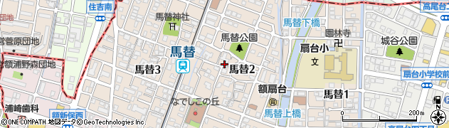 石川県金沢市馬替周辺の地図