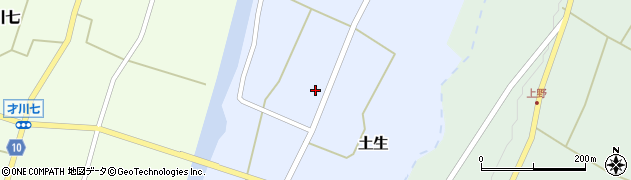 富山県南砺市土生457周辺の地図