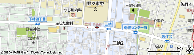 三納町周辺の地図