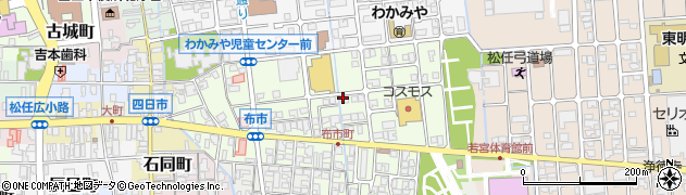 石川県白山市布市周辺の地図