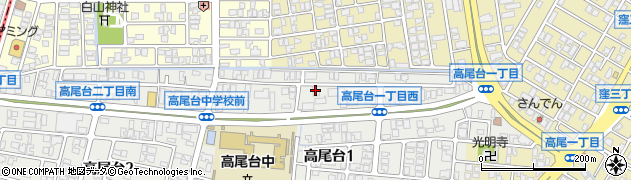 石川県金沢市高尾台1丁目周辺の地図