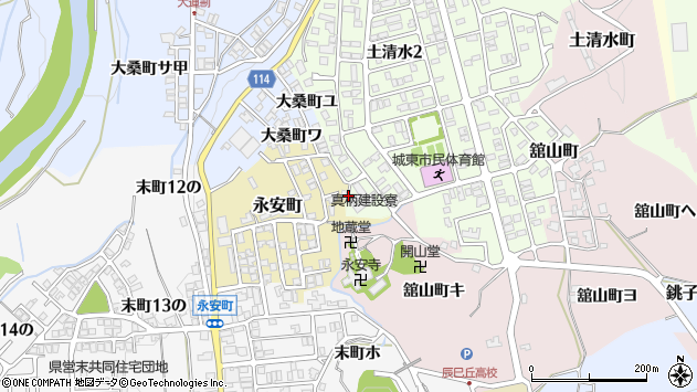 〒920-1301 石川県金沢市永安町の地図