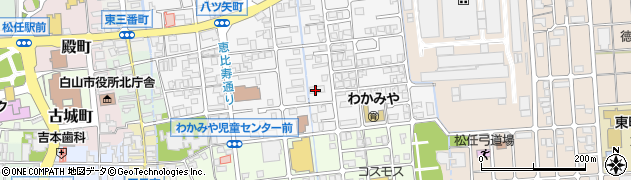 三菱自動車サテライトショップ・白山松任店工場周辺の地図