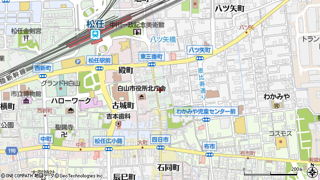 〒924-0886 石川県白山市東二番町の地図