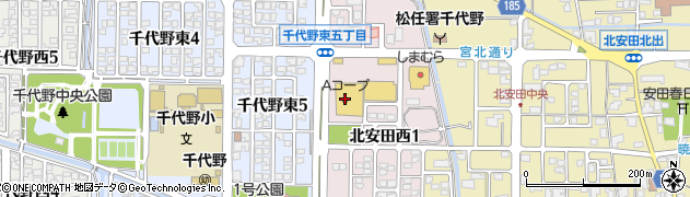 ファーマーズＡコープ北安田店周辺の地図