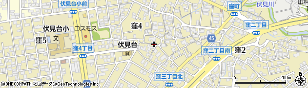 石川県金沢市窪周辺の地図