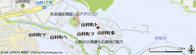 石川県金沢市山科町東45周辺の地図