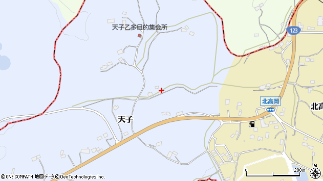 〒321-3621 栃木県芳賀郡茂木町天子の地図