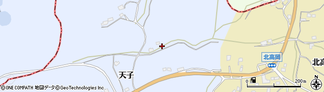 栃木県茂木町（芳賀郡）天子周辺の地図
