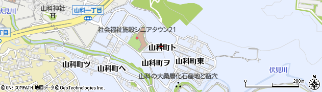石川県金沢市山科町（ト）周辺の地図