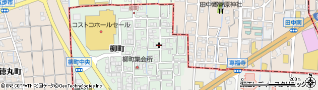 石川県野々市市柳町周辺の地図