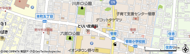 石川県野々市市白山町周辺の地図