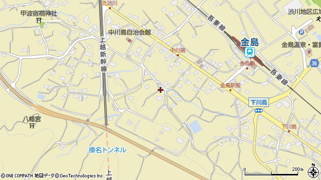 〒377-0025 群馬県渋川市川島の地図