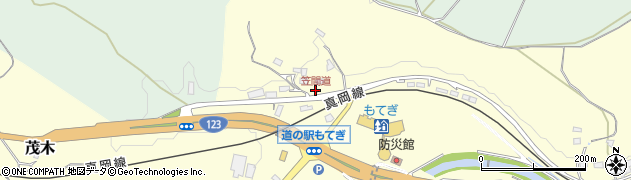 笠間道周辺の地図