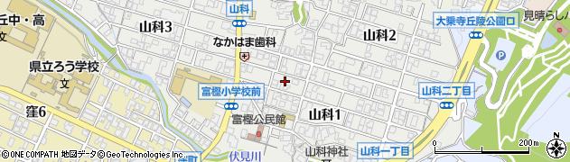 石川県金沢市山科周辺の地図