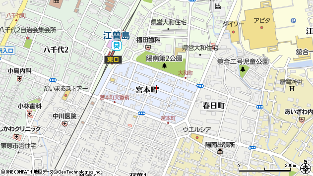 〒321-0163 栃木県宇都宮市宮本町の地図