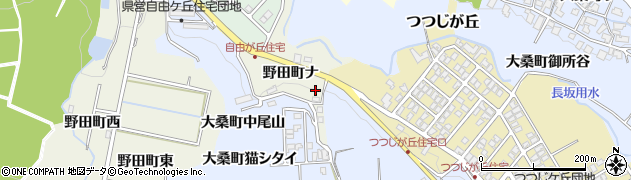 石川県金沢市野田町（中平ム）周辺の地図