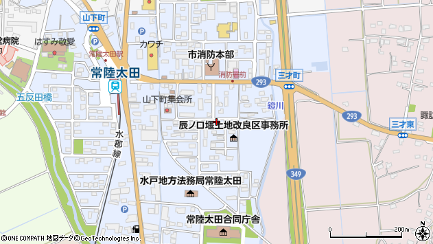 〒313-0013 茨城県常陸太田市山下町の地図