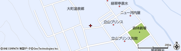 長野県大町市平大町温泉郷周辺の地図