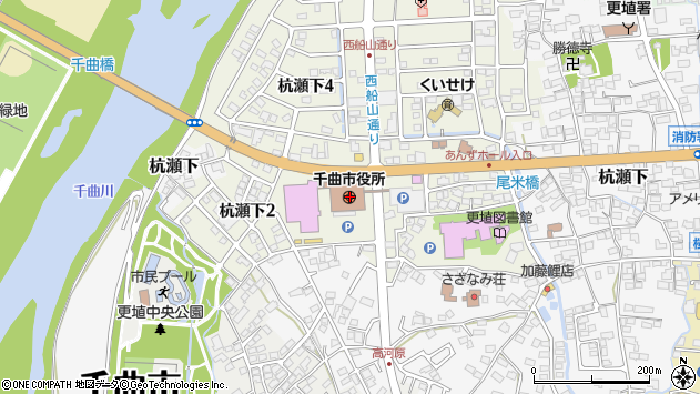 〒387-0000 長野県千曲市（以下に掲載がない場合）の地図