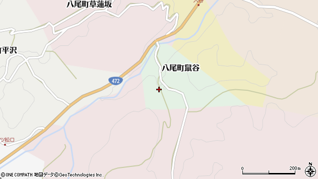 〒939-2447 富山県富山市八尾町鼠谷の地図