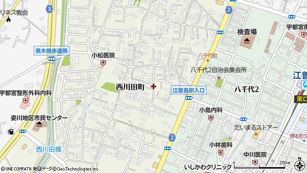 〒321-0151 栃木県宇都宮市西川田町の地図