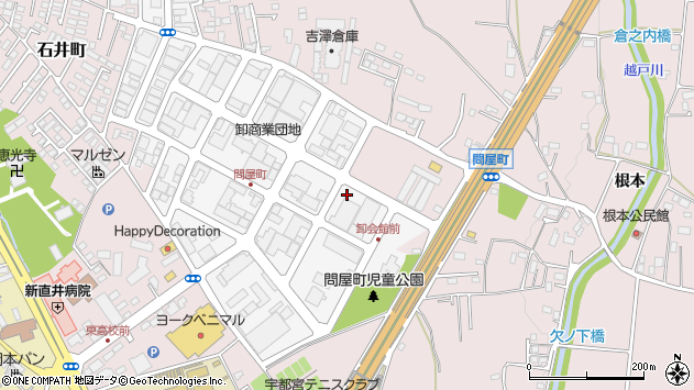 〒321-0911 栃木県宇都宮市問屋町の地図