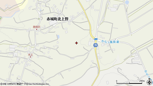 〒379-1105 群馬県渋川市赤城町北上野の地図
