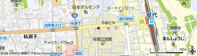 長坂製菓杏花堂屋代駅前通り店周辺の地図